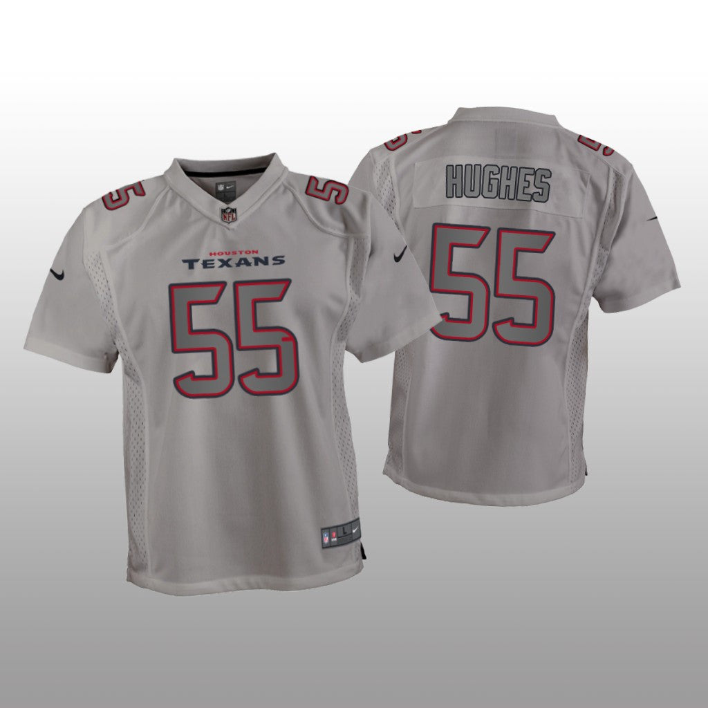 Houston Texans Jerry Hughes Gray Jersey Atmosphere Fashion Game Youth