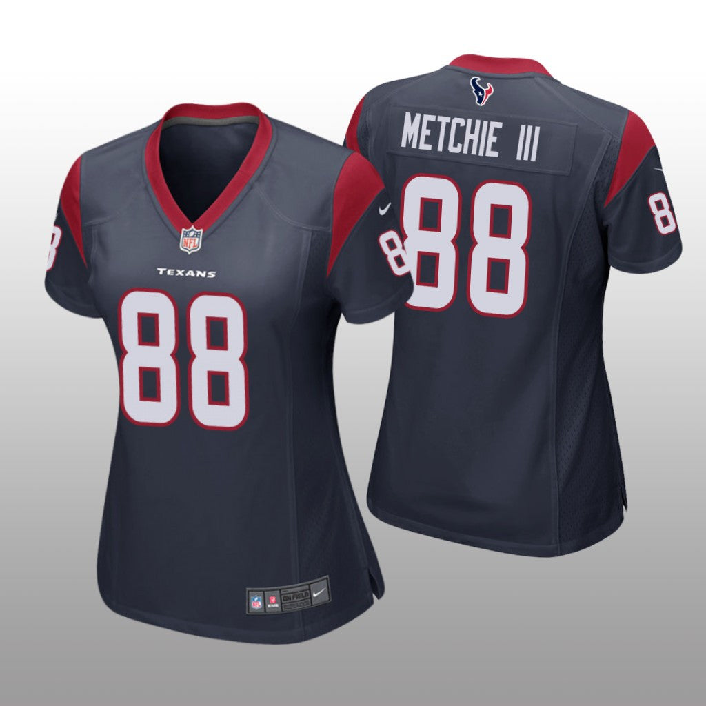 Houston Texans John Metchie III Navy Jersey Game Women's