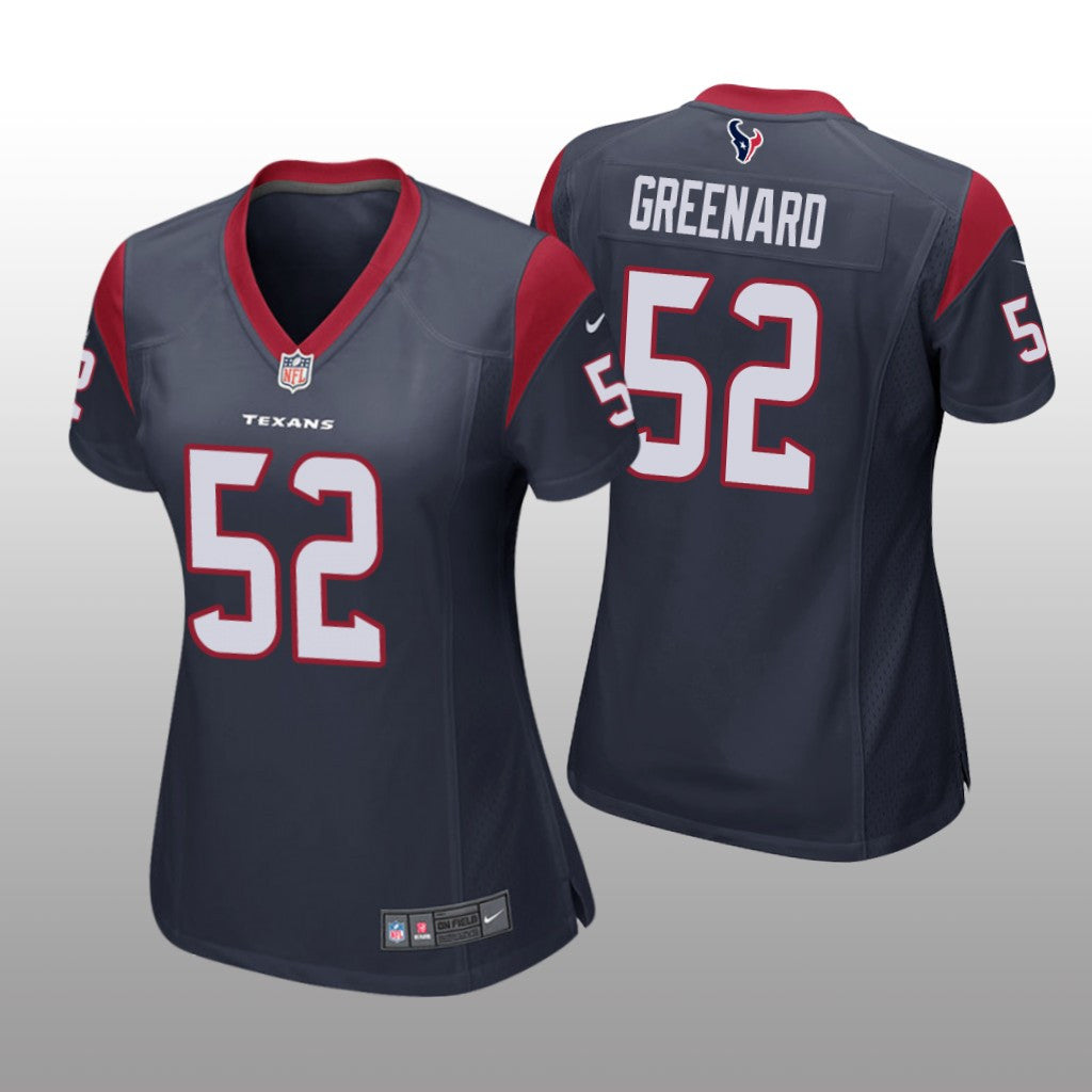 Houston Texans Jonathan Greenard Navy Jersey Game Women's