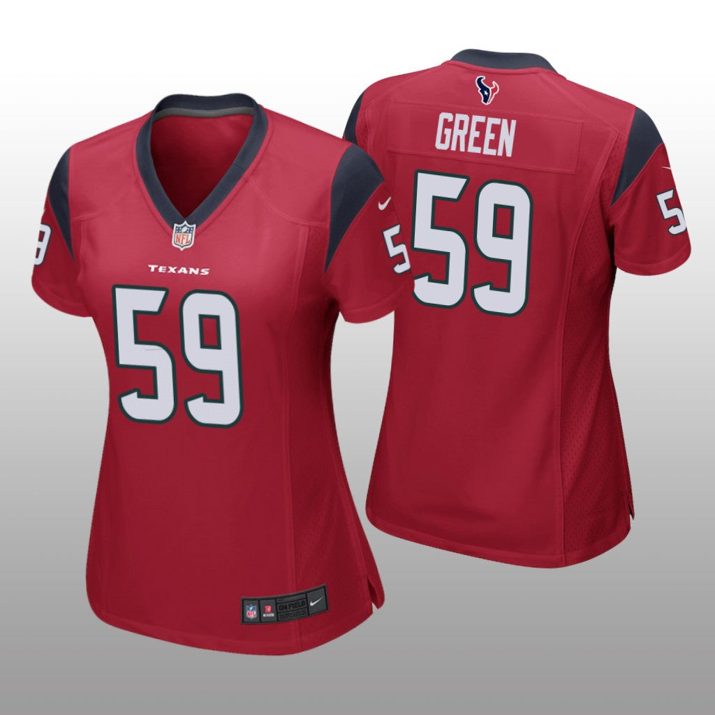 Houston Texans Kenyon Green Red Jersey Game Women's