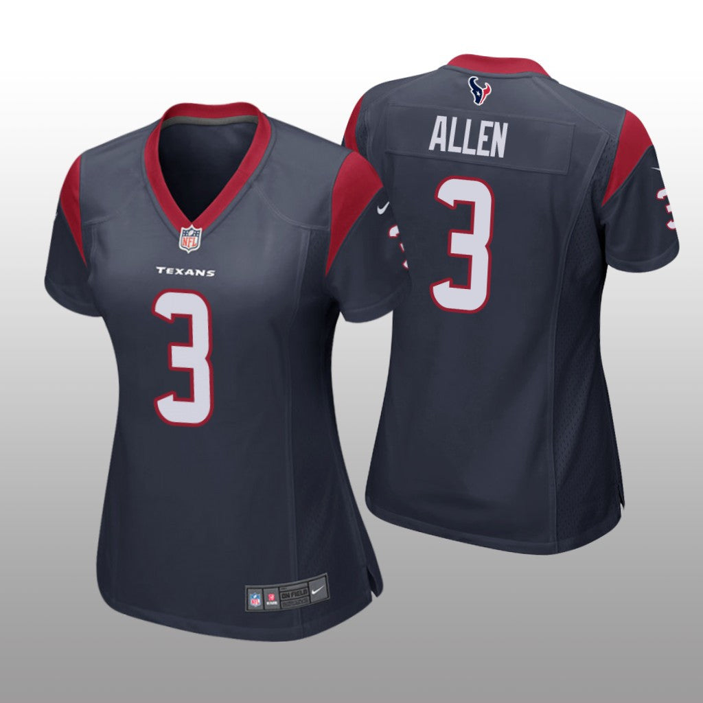 Houston Texans Kyle Allen Navy Jersey Game Women's