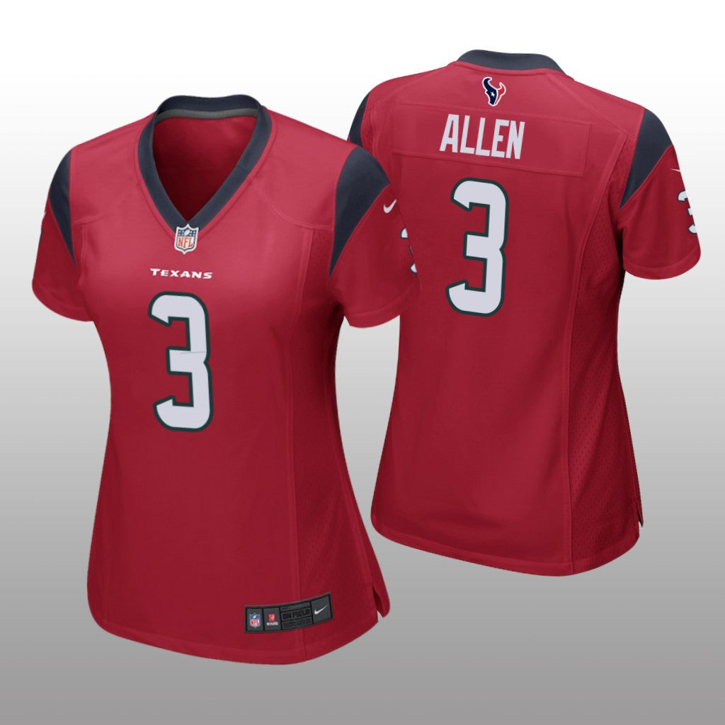 Houston Texans Kyle Allen Red Jersey Game Women's