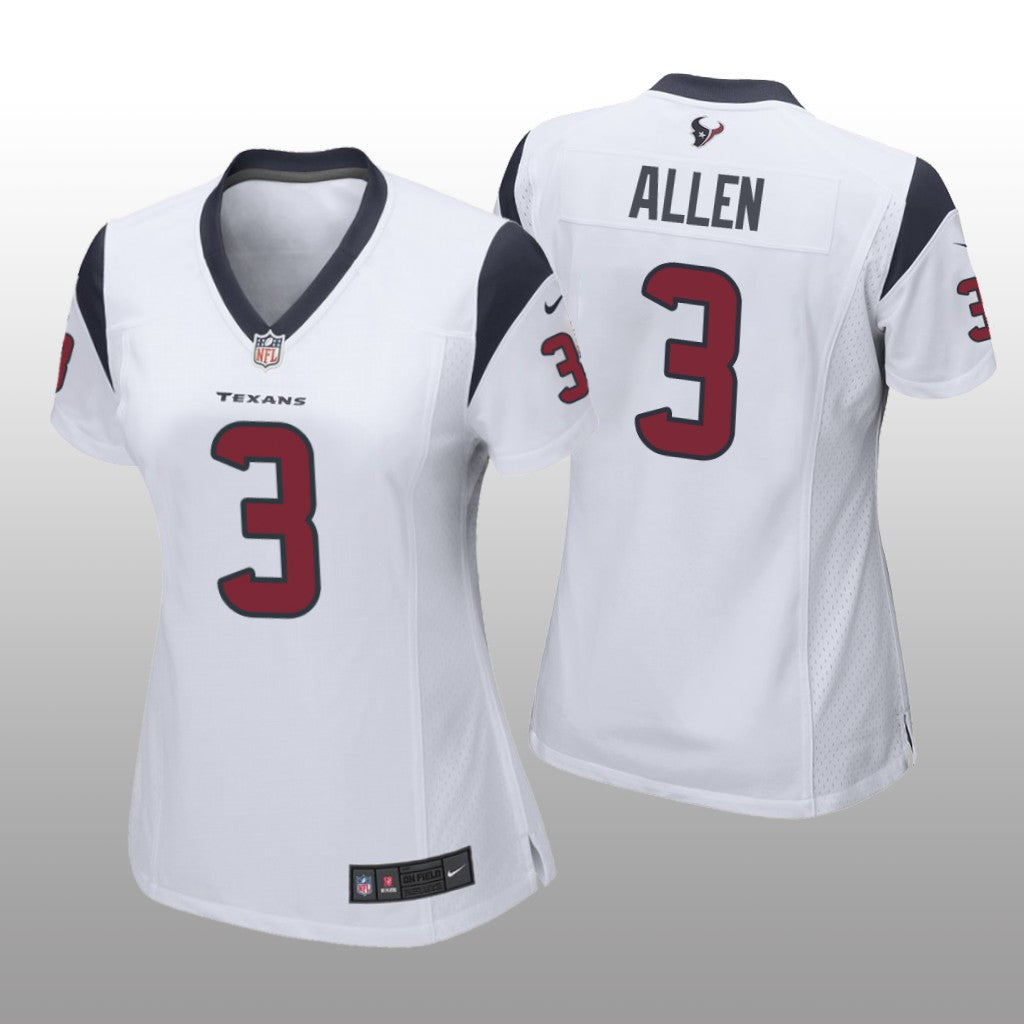 Houston Texans Kyle Allen White Jersey Game Women's