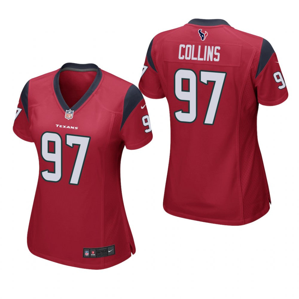 Houston Texans Maliek Collins Red Jersey Game Women's