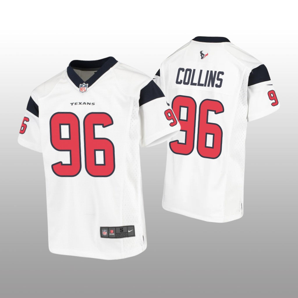 Houston Texans Maliek Collins White Jersey Game Youth