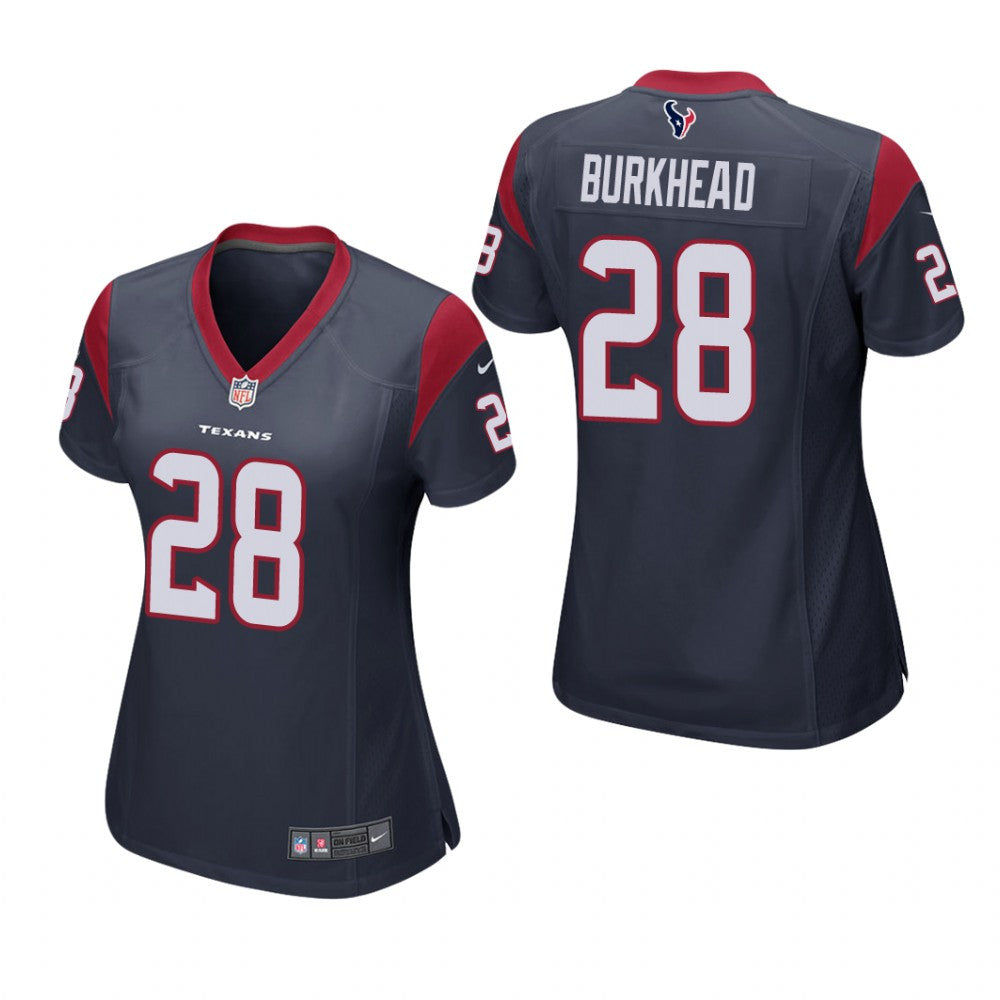 Houston Texans Rex Burkhead Navy Jersey Game Women's