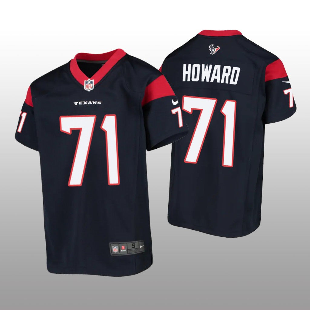 Houston Texans Tytus Howard Navy Jersey Game Youth