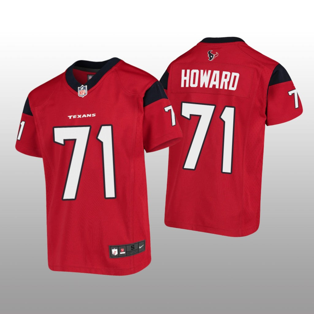 Houston Texans Tytus Howard Red Jersey Game Youth