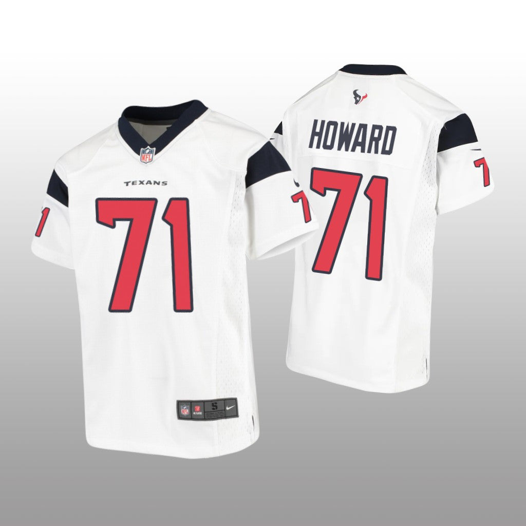 Houston Texans Tytus Howard White Jersey Game Youth