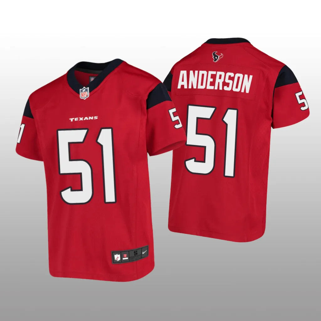 Houston Texans Will Anderson Red Jersey Game Youth