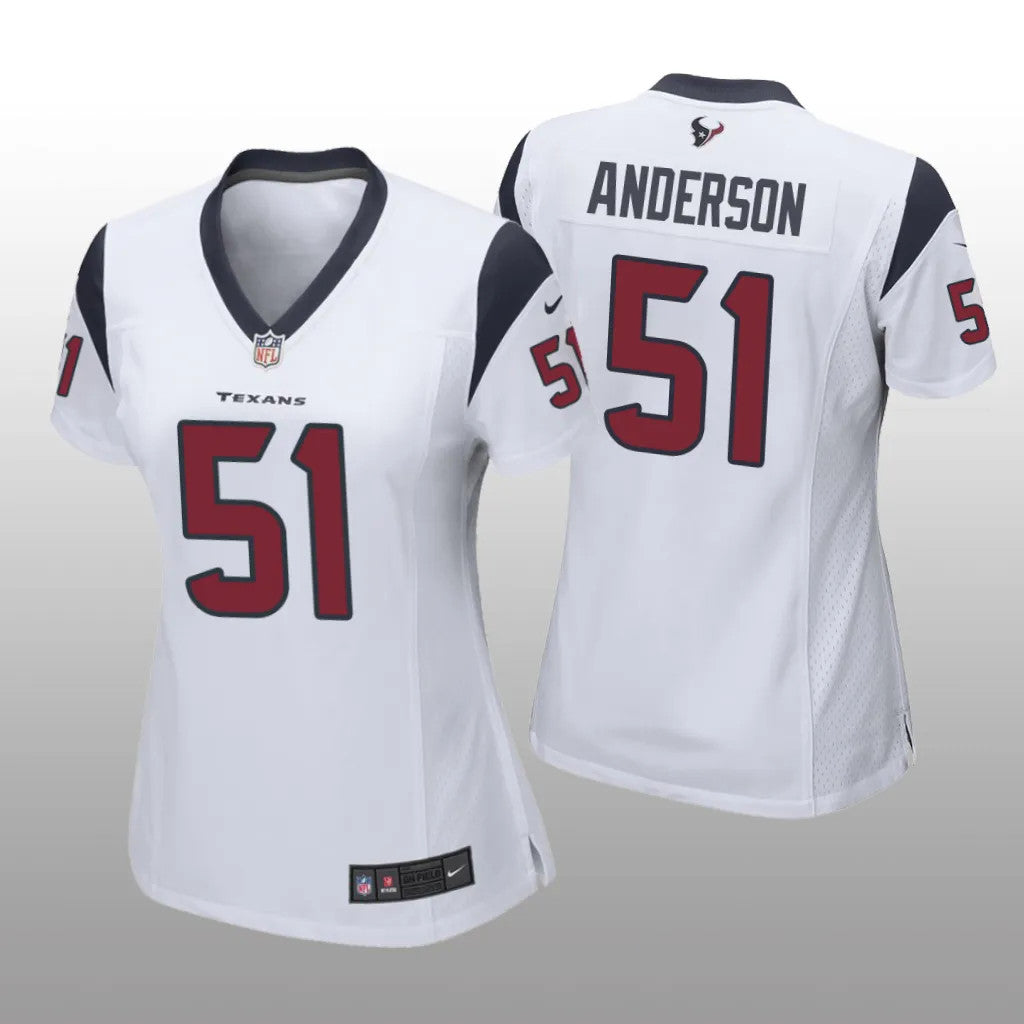 Houston Texans Will Anderson White Jersey Game Women's