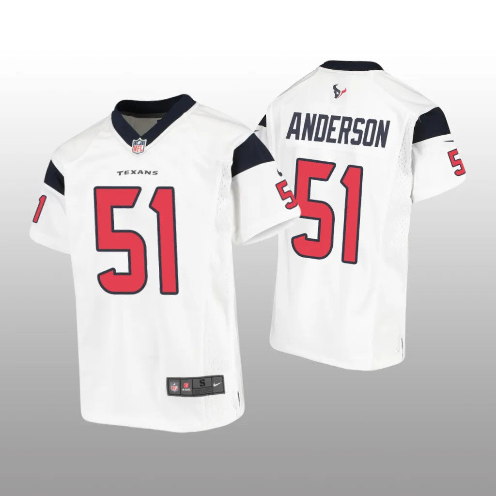 Houston Texans Will Anderson White Jersey Game Youth