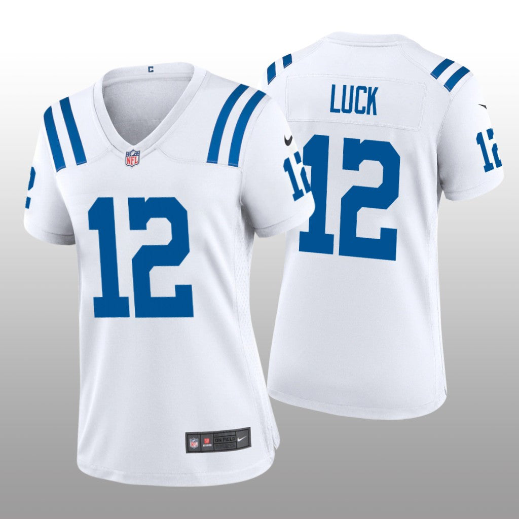 Indianapolis Colts Andrew Luck White Jersey Game Women's