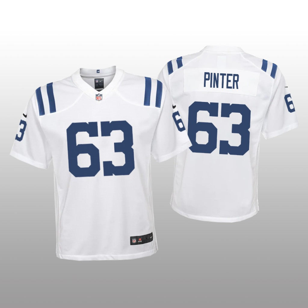 Indianapolis Colts Danny Pinter White Jersey Game Youth