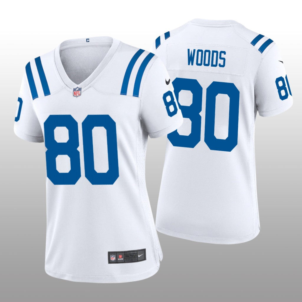 Indianapolis Colts Jelani Woods White Jersey Game Women's