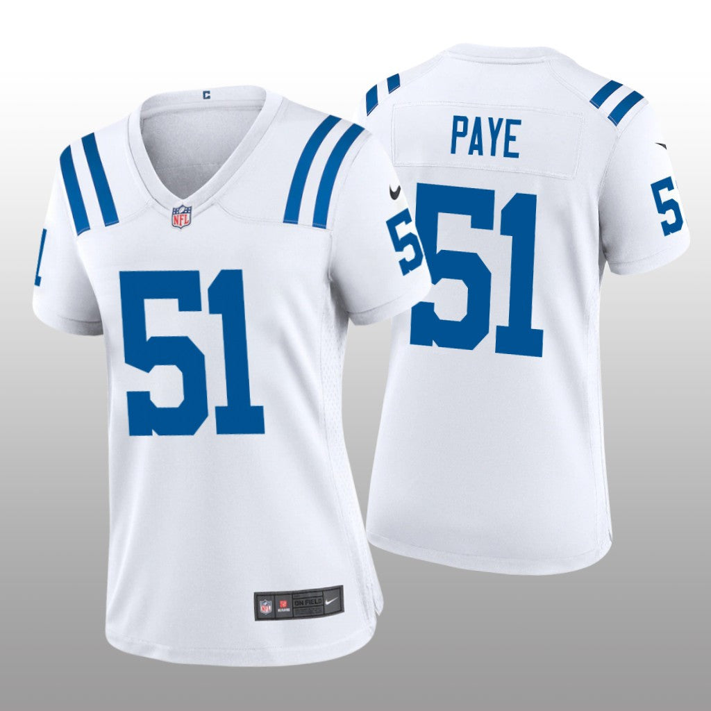 Indianapolis Colts Kwity Paye White Jersey Game Women's
