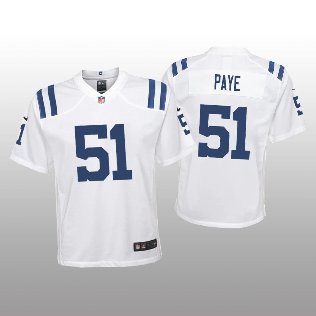 Indianapolis Colts Kwity Paye White Jersey Game Youth