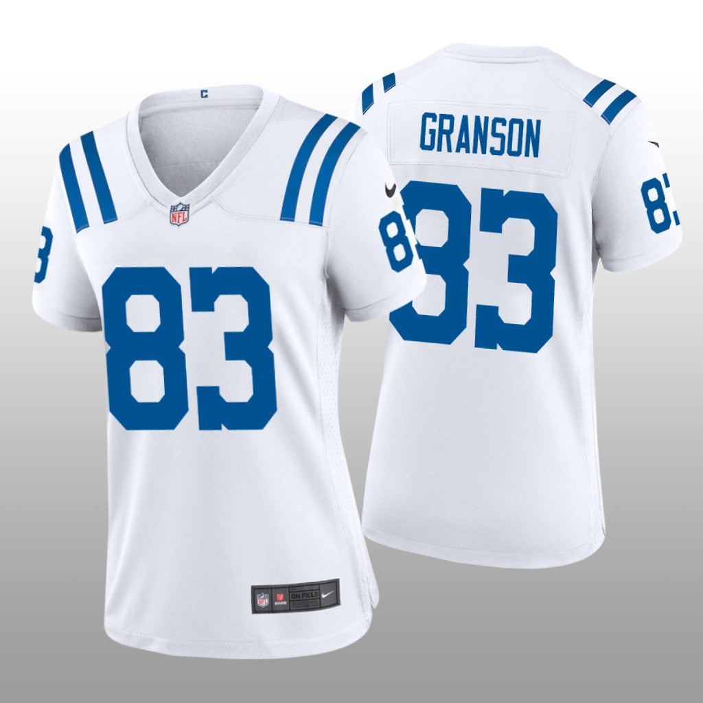 Indianapolis Colts Kylen Granson White Jersey Game Women's