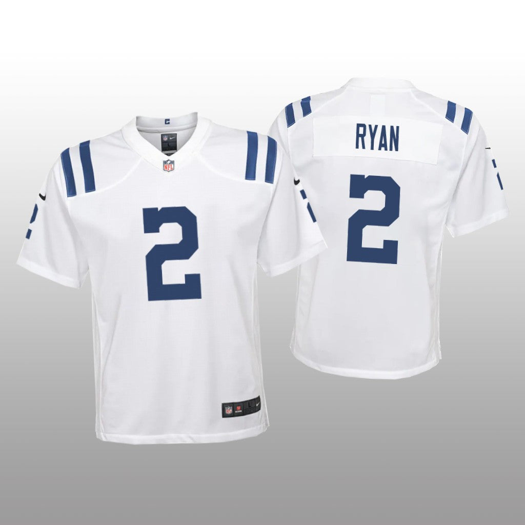 Indianapolis Colts Matt Ryan White Jersey Game Youth