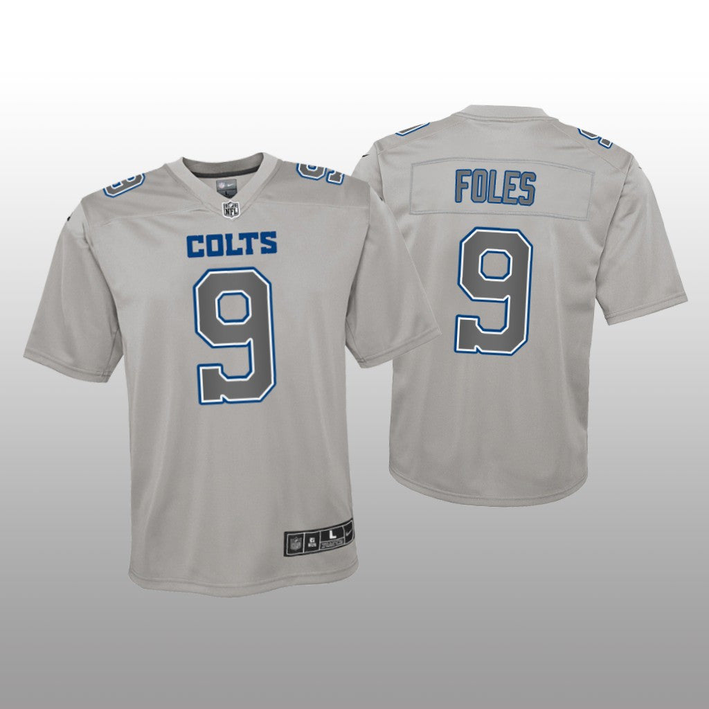 Indianapolis Colts Nick Foles Gray Jersey Atmosphere Fashion Game Youth