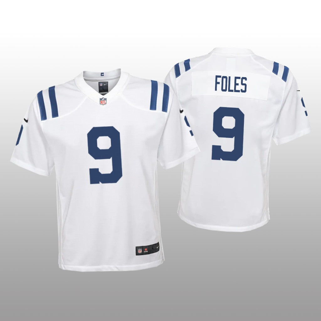 Indianapolis Colts Nick Foles White Jersey Game Youth