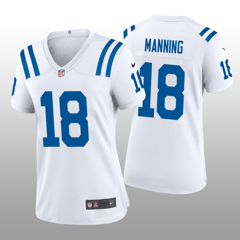 Indianapolis Colts Peyton Manning White Jersey Game Women's