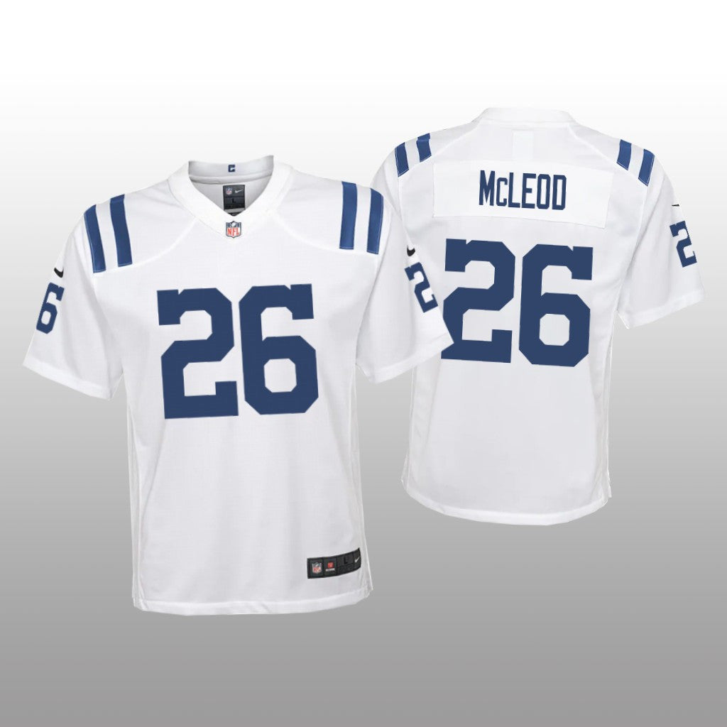 Indianapolis Colts Rodney McLeod White Jersey Game Youth