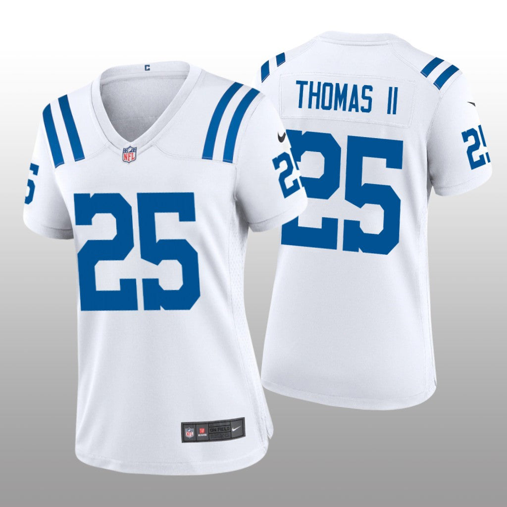 Indianapolis Colts Rodney Thomas II White Jersey Game Women's