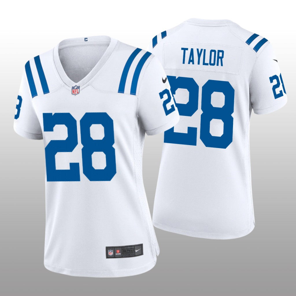 Indianapolis Colts White Draft Jonathan Taylor Game Jersey