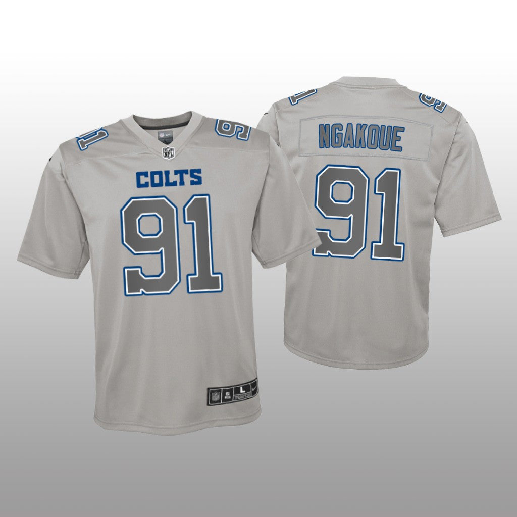 Indianapolis Colts Yannick Ngakoue Gray Jersey Atmosphere Fashion Game Youth