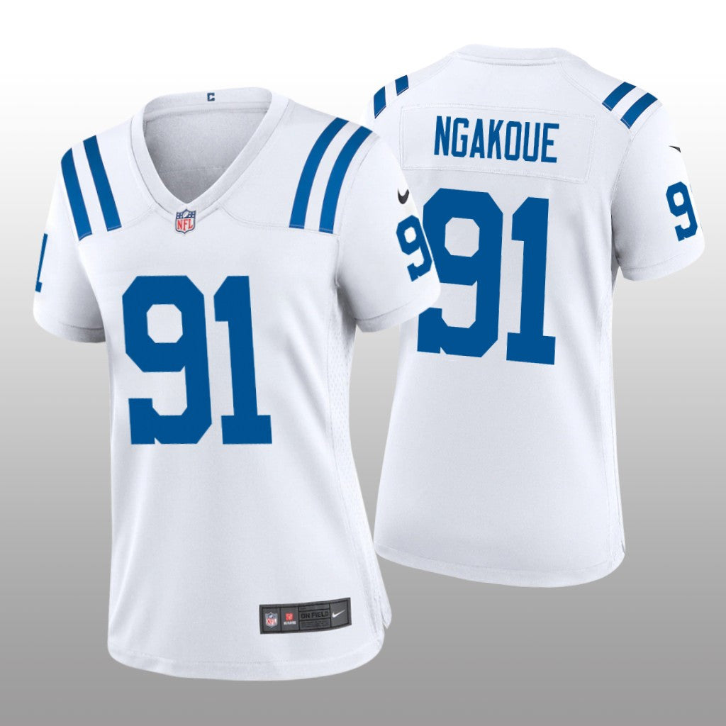 Indianapolis Colts Yannick Ngakoue White Jersey Game Women's