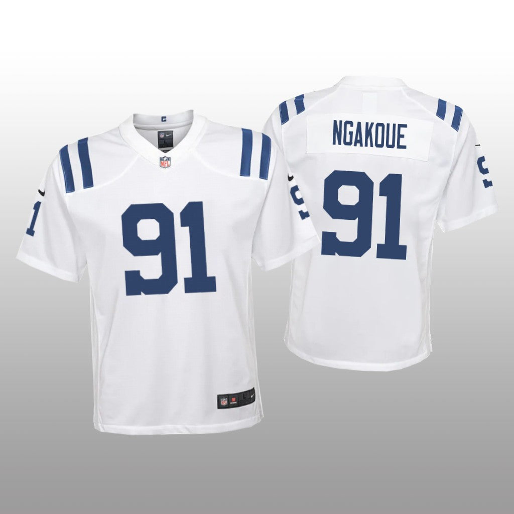 Indianapolis Colts Yannick Ngakoue White Jersey Game Youth
