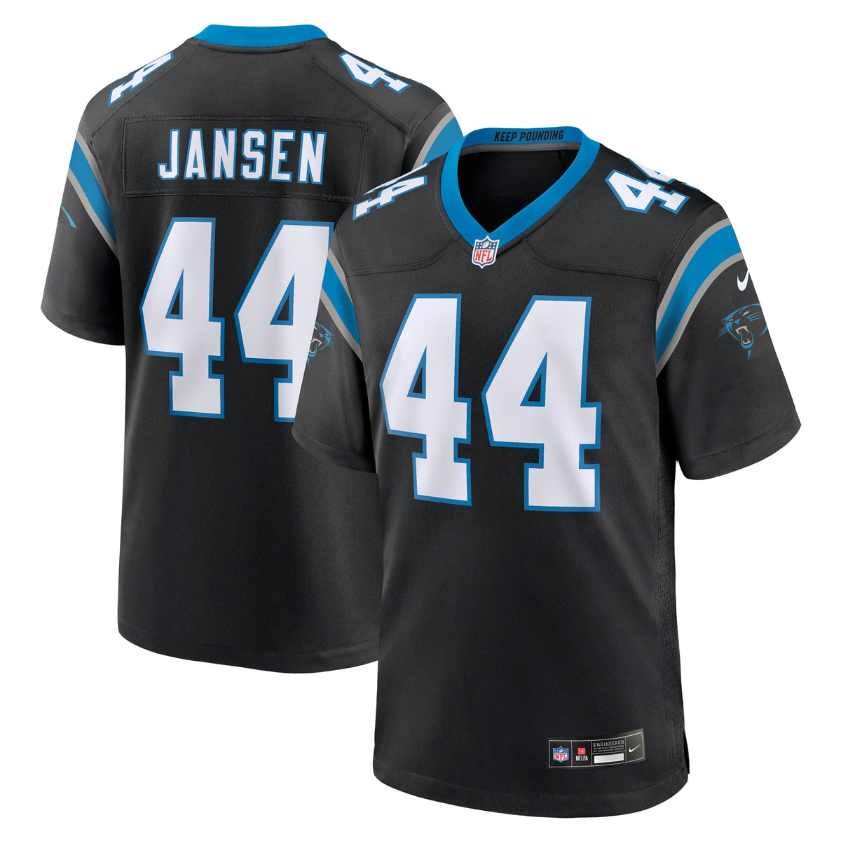 J.J. Jansen Carolina Panthers Nike Team Game Jersey Black