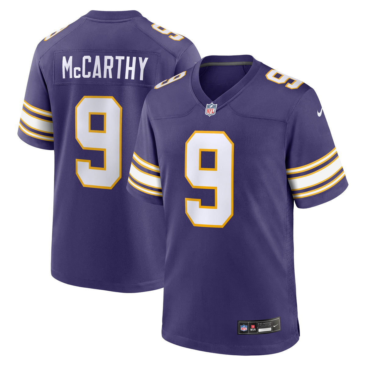 J.J. McCarthy Minnesota Vikings Nike 2nd Alternate 2024 NFL Draft First Round Pick Player Game Jersey Purple