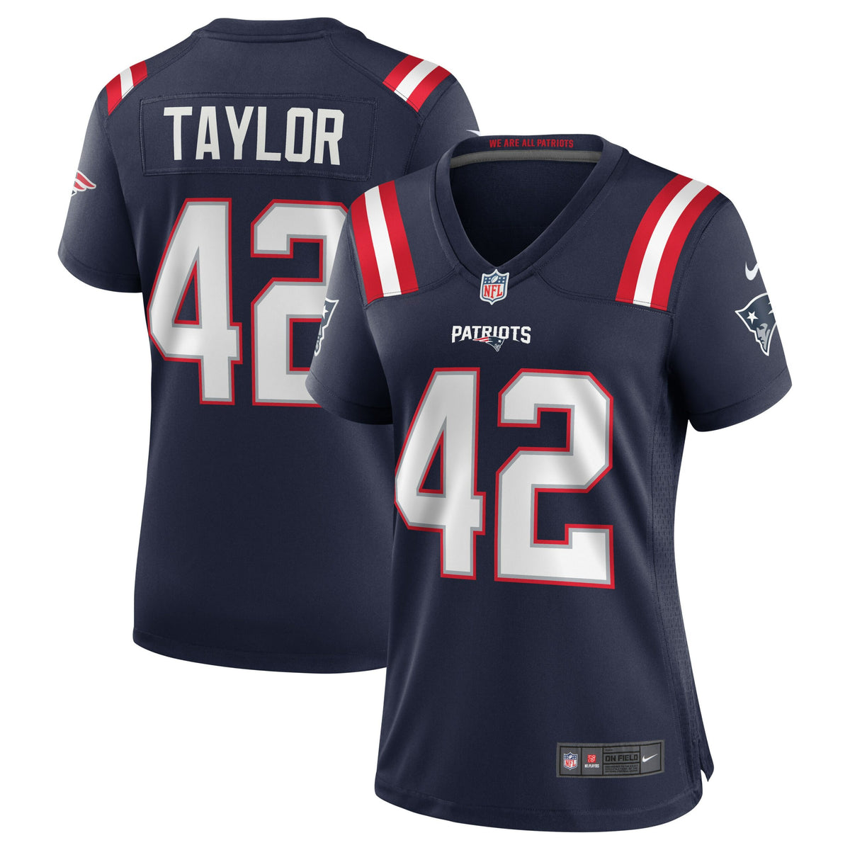 J.J. Taylor New England Patriots Nike Women's Team Game Jersey Navy