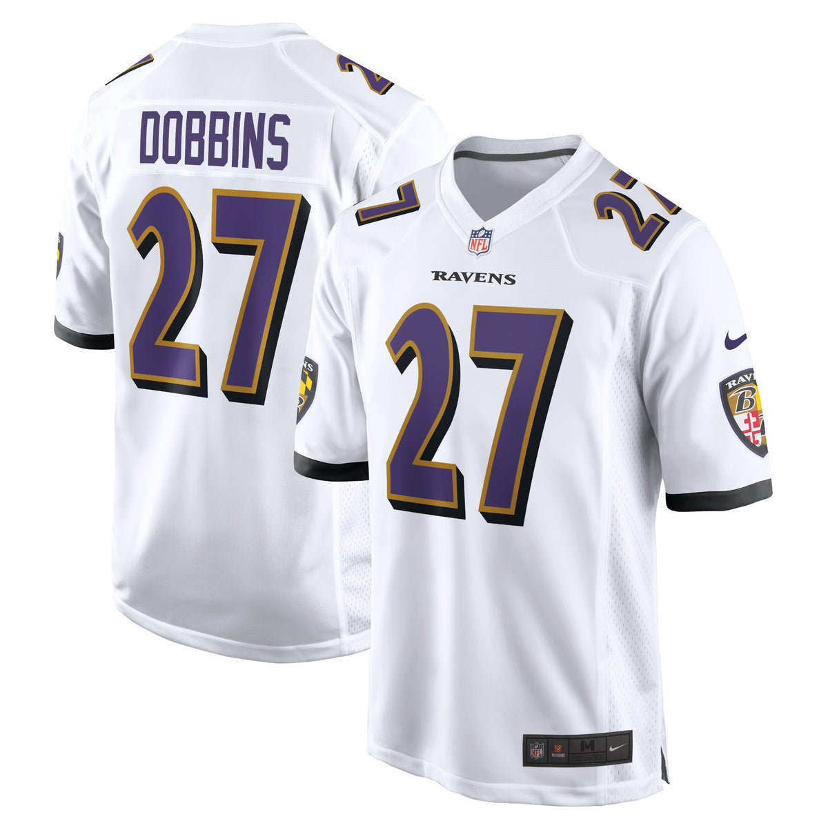 J.K. Dobbins Baltimore Ravens Nike Game Jersey White