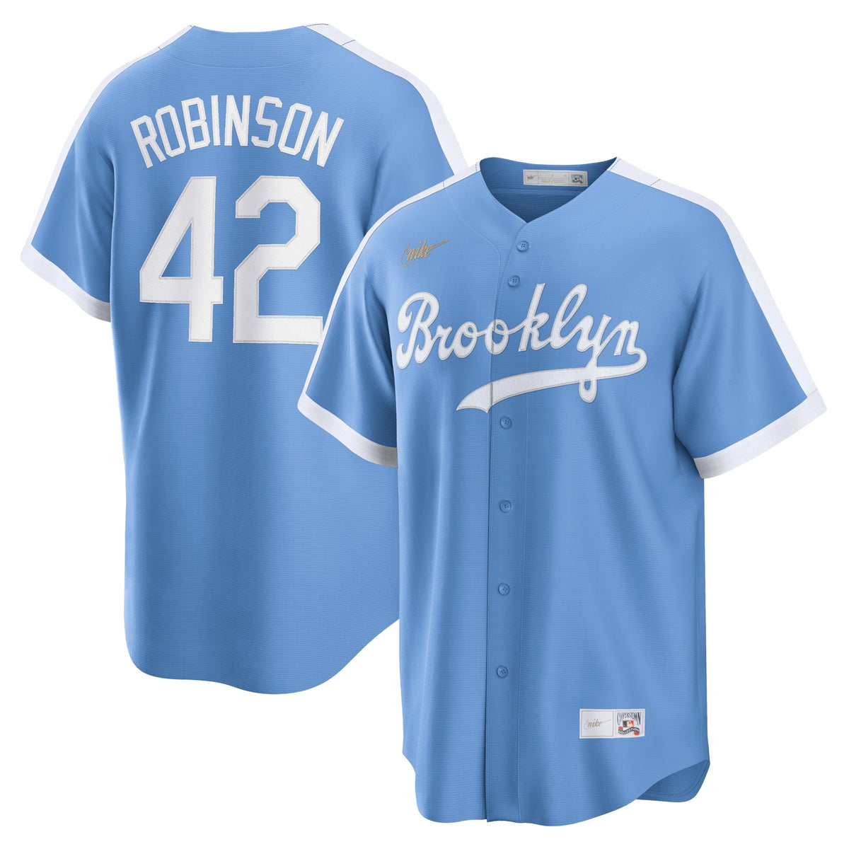 Jackie Robinson Brooklyn Dodgers Nike Alternate Cooperstown Collection Player Jersey Light Blue