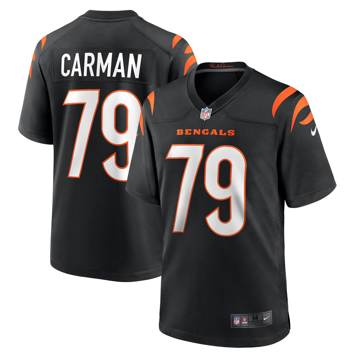 Jackson Carman Cincinnati Bengals Nike Game Jersey Black