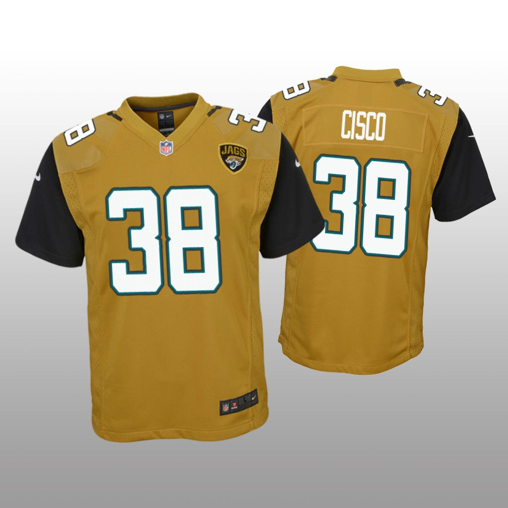 Jacksonville Jaguars Andre Cisco Gold Jersey Color Rush Game Youth