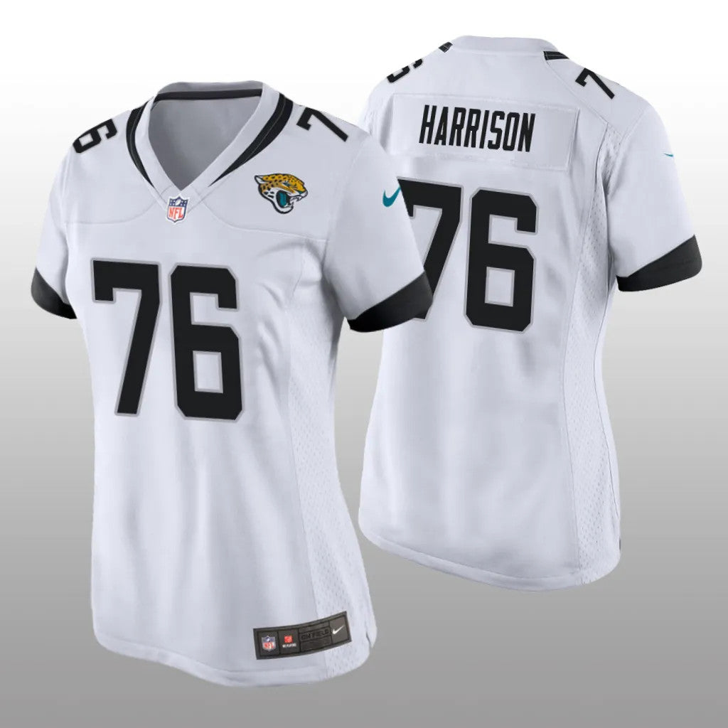 Jacksonville Jaguars Anton Harrison White Jersey Game Women's