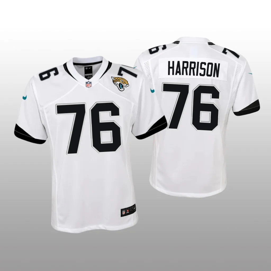 Jacksonville Jaguars Anton Harrison White Jersey Game Youth