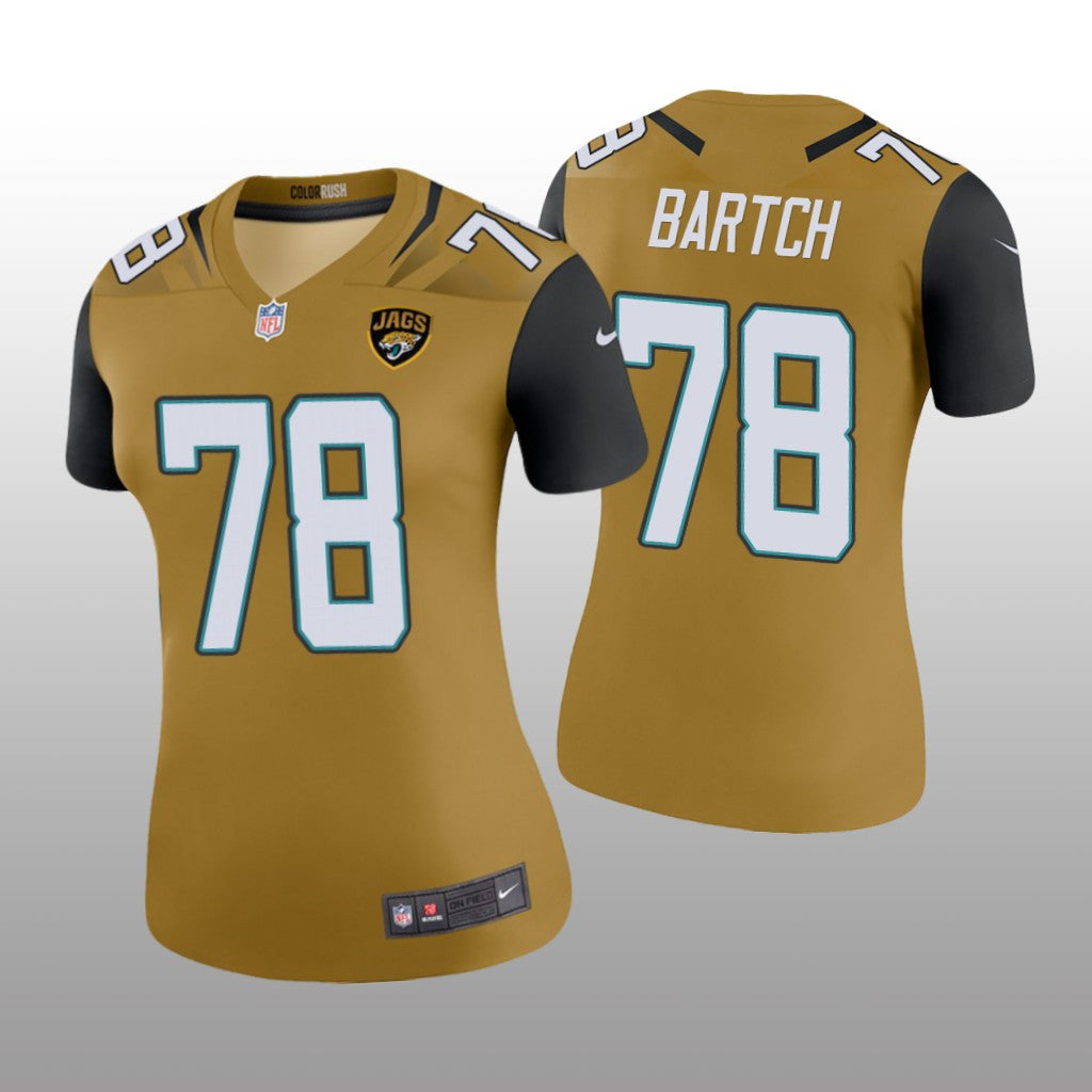 Jacksonville Jaguars Ben Bartch Gold Jersey Color Rush Legend Women's