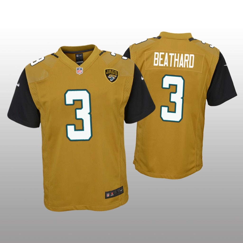 Jacksonville Jaguars C.J. Beathard Gold Jersey Color Rush Game Youth