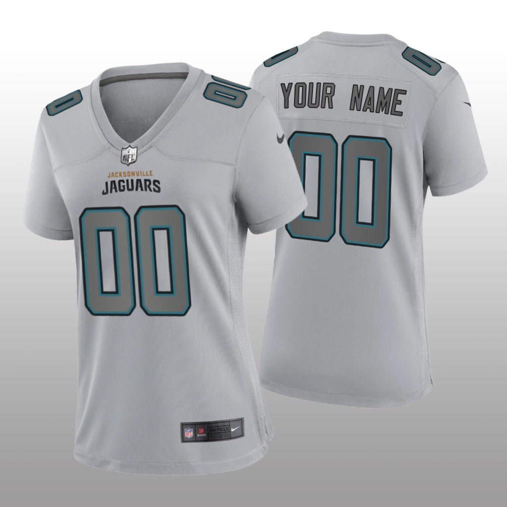 Jacksonville Jaguars Custom Gray Jersey Atmosphere Fashion Game Women's