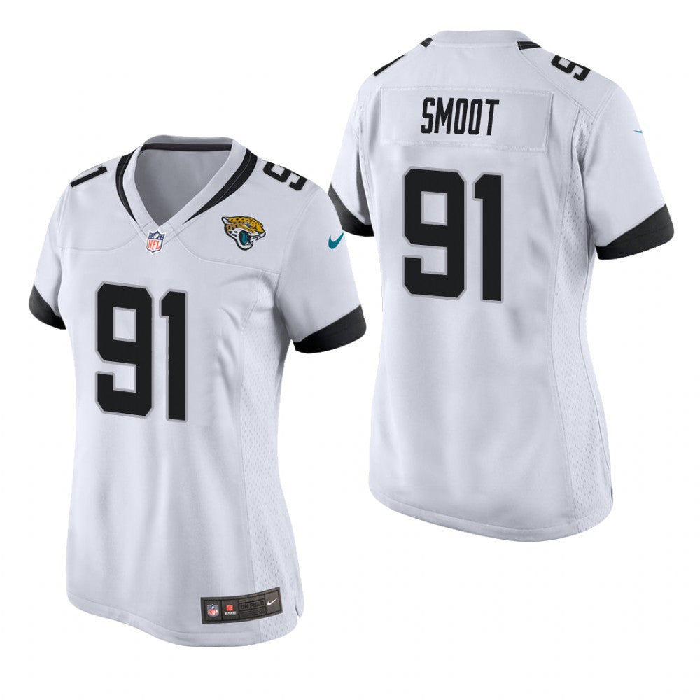 Jacksonville Jaguars Dawuane Smoot White Jersey Game Women's