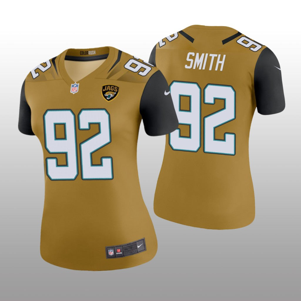 Jacksonville Jaguars Jordan Smith Gold Jersey Color Rush Legend Women's