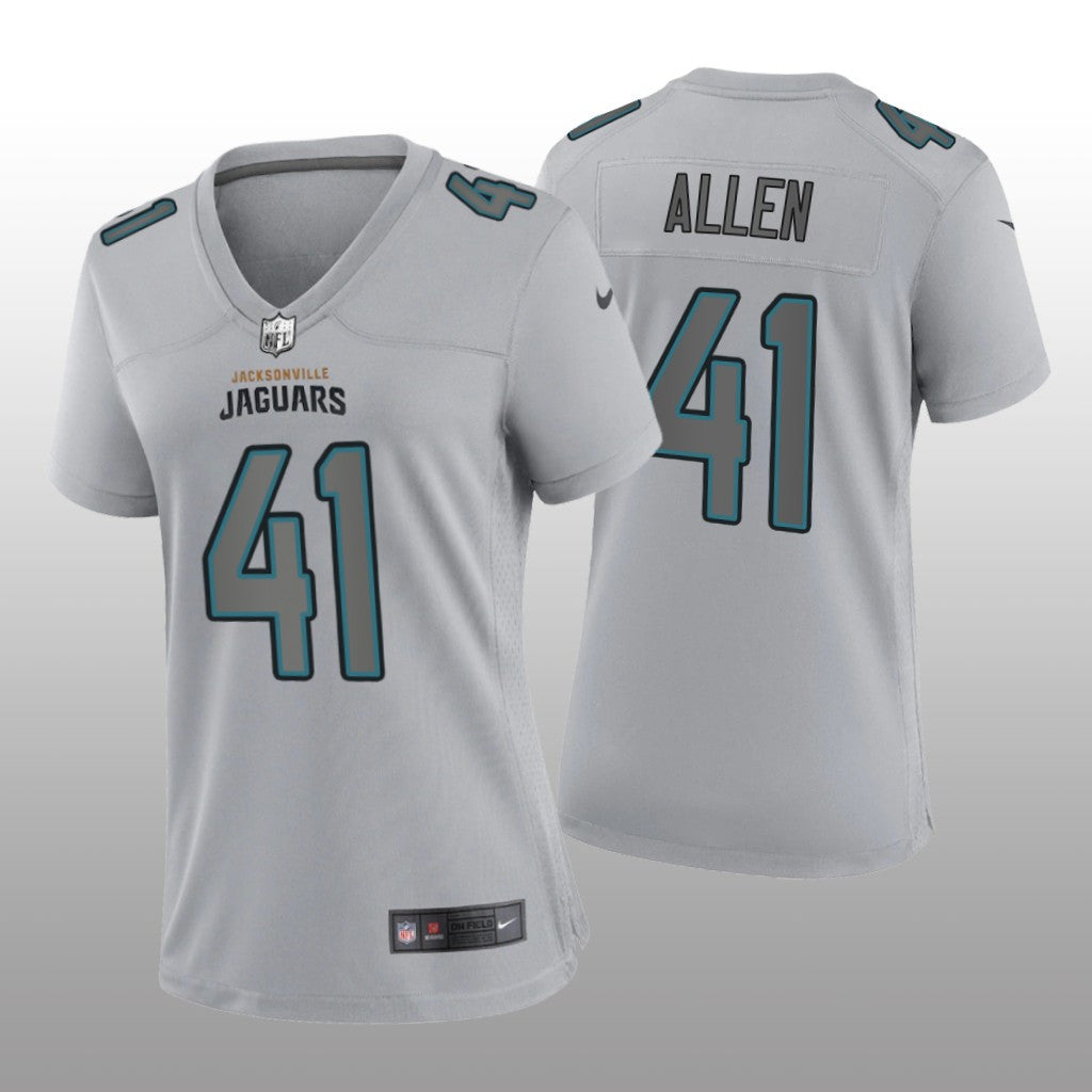 Jacksonville Jaguars Josh Allen Gray Jersey Atmosphere Fashion Game Women's