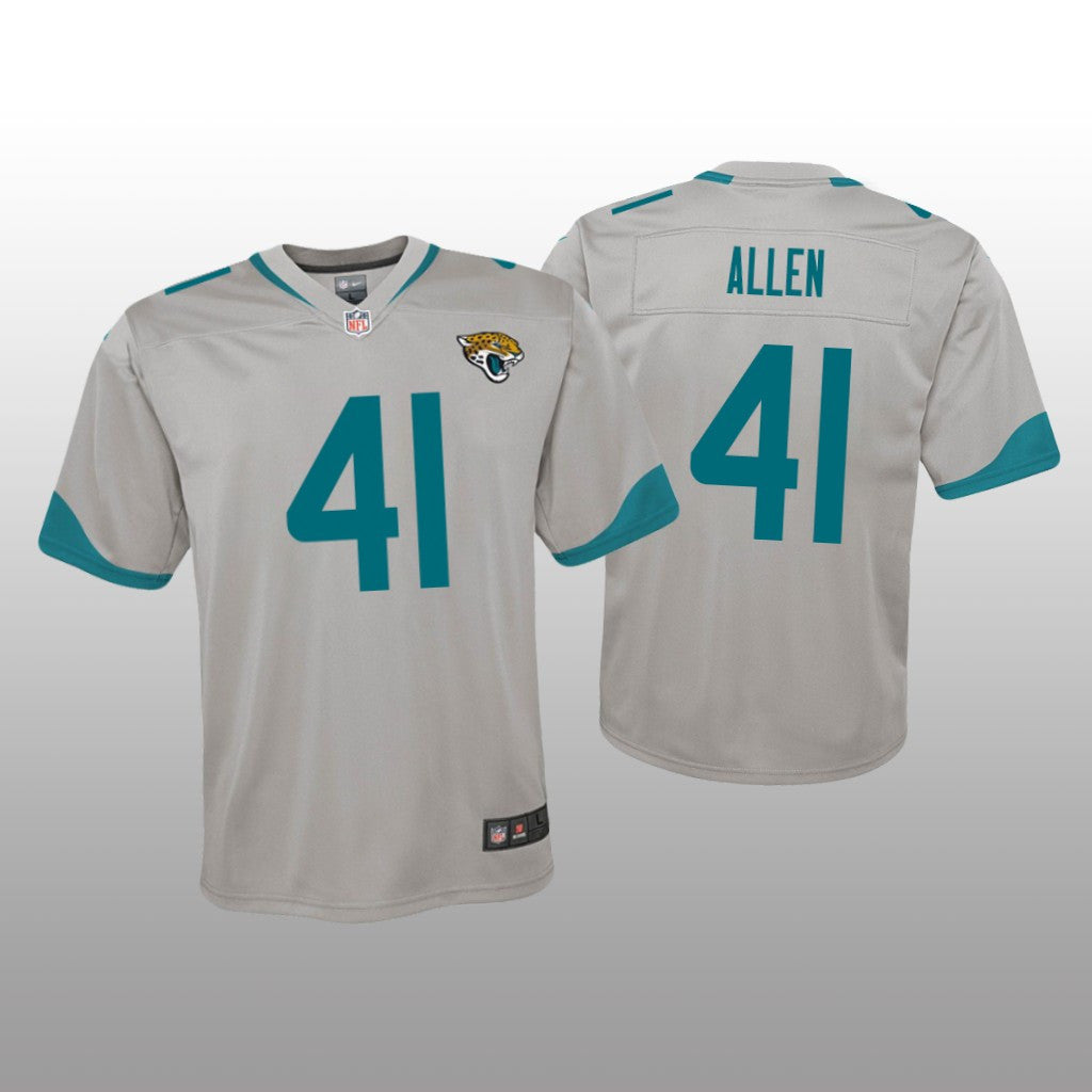 Jacksonville Jaguars Josh Allen Silver Jersey Inverted Game Youth