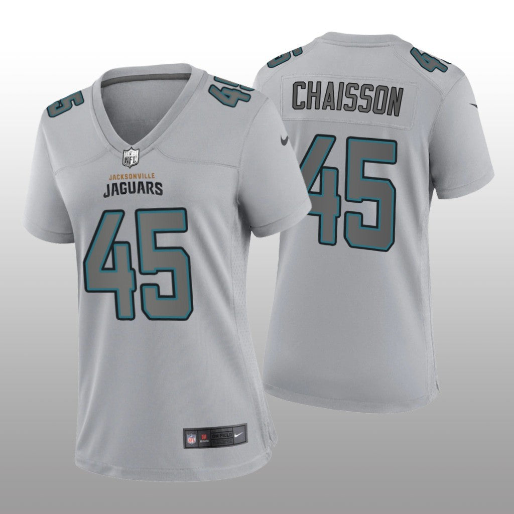 Jacksonville Jaguars K&'Lavon Chaisson Gray Jersey Atmosphere Fashion Game Women's