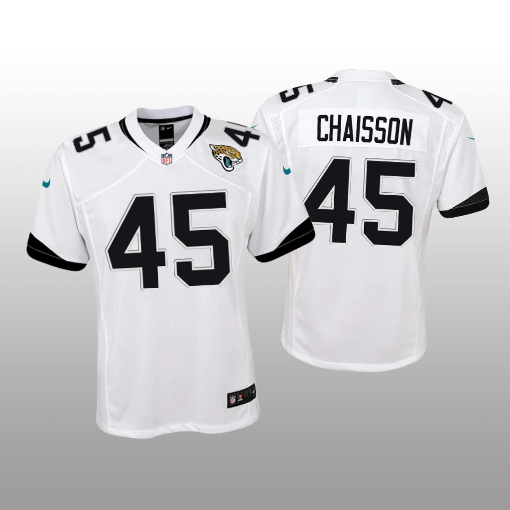 Jacksonville Jaguars K&'Lavon Chaisson White Jersey Game Youth